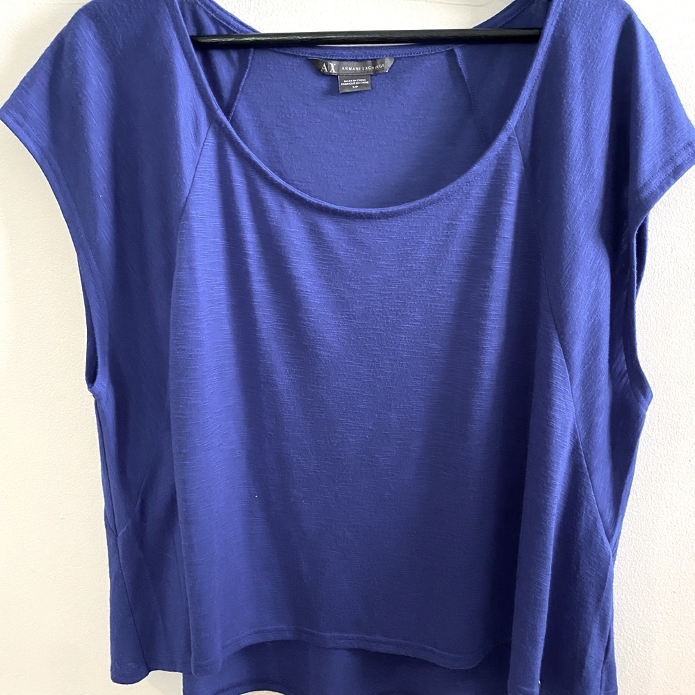 A/X Armani Exchange, royal blue top.